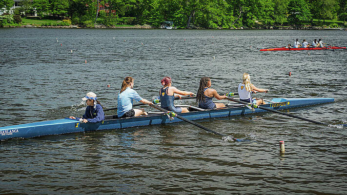 Sports Wall Art featuring the photograph Choate Rowing At 2025 Lake Waramaug Regatta 03 by Dave King