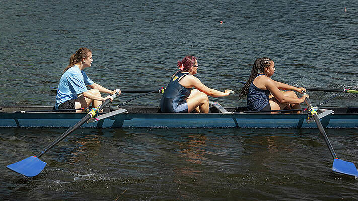 Athlete Wall Art featuring the photograph Choate Rowing At 2025 Lake Waramaug Regatta 05 by Dave King