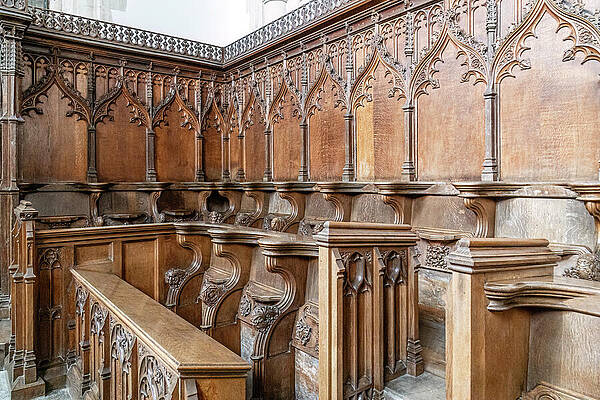 Unite Kingdom Wall Art featuring the photograph Choir Stalls In Fitzalan Chapel by Shirley Mitchell