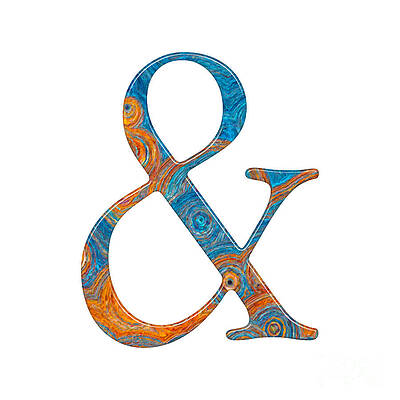 Mixed Media - Christian Alphabet. Ampersand by Mark Lawrence