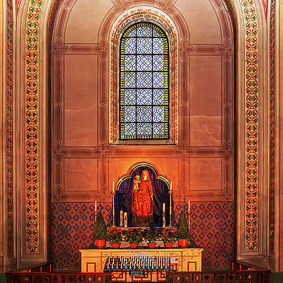 Wall Art featuring the photograph Christmas Decorated Altar - Munich, Germany by Tatiana Travelways