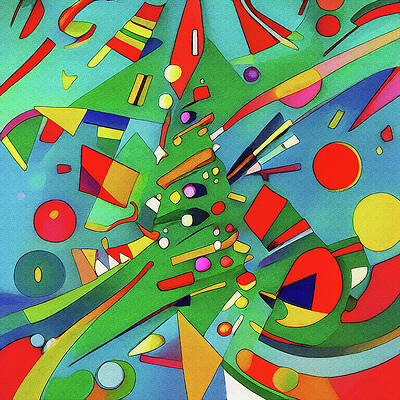 Wall Art featuring the digital art Christmas Euphoria by Tatiana Travelways