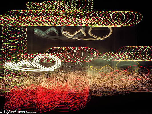 Wall Art featuring the photograph Christmas Light Trails by Robert Niemeier