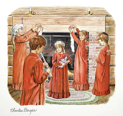 Christmas Stories - 'twas The Night Before Christmas Print