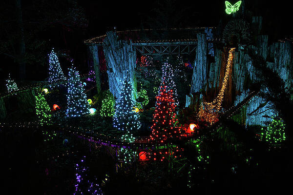 Background Photograph - Christmas Train Village by Gina Fitzhugh
