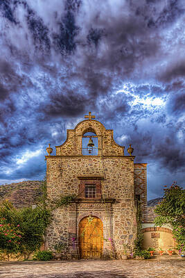Sky Photograph - Church Ajijic Chapala Mexico by Tommy Farnsworth
