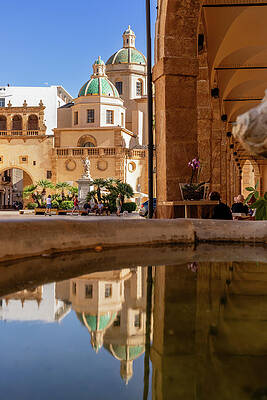 Reflection Wall Art featuring the photograph Church Of San Nicolo In Mazara Del Vallo by Craig A Walker
