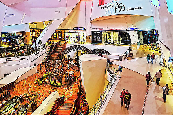 Mixed Media - City Center, Cosmopolitan Shopping Mall, Las Vegas by Tatiana Travelways