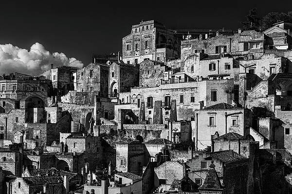 Dramatic Wall Art featuring the photograph City Of Stone - Matera, Italy by Elvira Peretsman