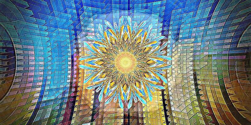 Wall Art featuring the digital art City Sun by David Manlove