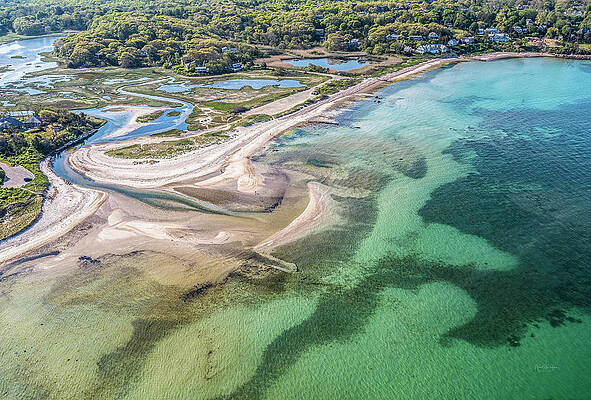Seascape Photograph - Clarity At Woodneck Beach by Veterans Aerial Media LLC