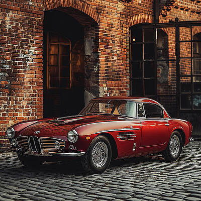 Architecture Wall Art featuring the photograph Classic BMW Coupe by Printed View