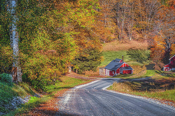 Wall Art featuring the photograph Classic Vermont Sugar Shack by Penny Polakoff