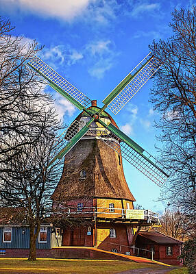 Germany Wall Art featuring the photograph Classic Windmill In Germany by Tatiana Travelways