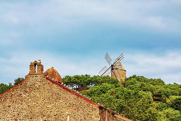 Wall Art featuring the photograph Classic Windmill Provence France by Tatiana Travelways