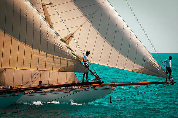Water Photograph - Classic Yacht Racing by Printed View