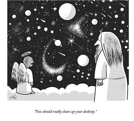 Sky Drawing - Clean Up Your Desktop by Ellis Rosen