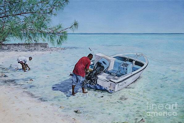 Minnis Wall Art featuring the painting Clear Day by Roshanne Minnis-Eyma