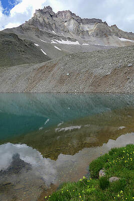 Mountain Photograph - Clear Teal Reflection by Sunniye Buesing