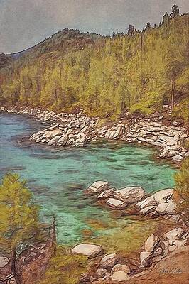 Serene Mountain Lake Scene Wall Art