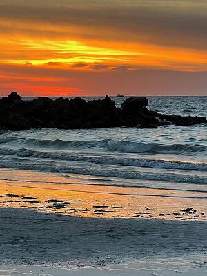 Beach Photograph - Clearwater Beach Sunset April by Doreen Rosselli