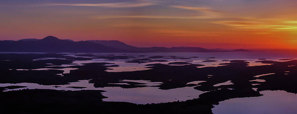 Sunset Photograph - Clew Bay And Croagh Patrick At Dusk, Mayo, Ireland by Adrian Hendroff