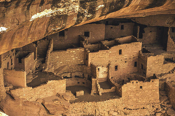 Wall Art featuring the photograph Cliff Palace Dwellings 2, Mesa Verde, Colorado by Abbie Warnock