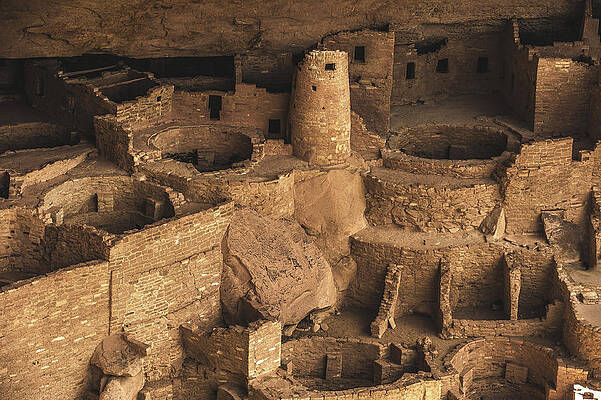 Wall Art featuring the photograph Cliff Palace Dwellings And Kivas - Mesa Verde, Colorado by Abbie Warnock