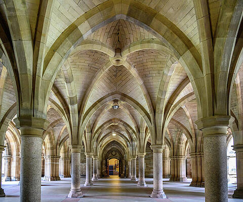 David Photograph - Cloisters At University Of Glasgow Scotland by David Hart
