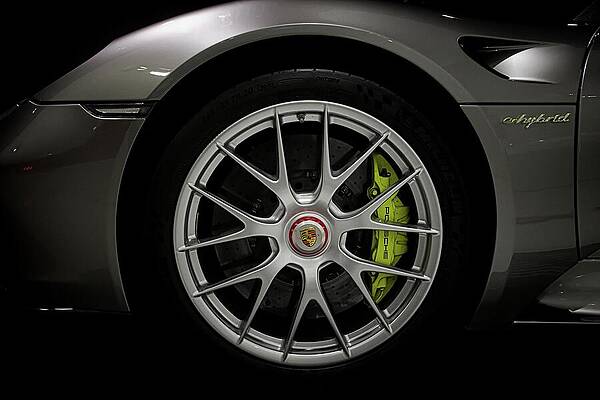 Close-up of Porsche Car Wheel Wall Art