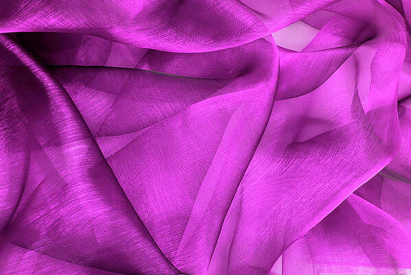 Clothing Photograph - Close Up Of The Purple Wavy Organza Fabric by Severija Kirilovaite