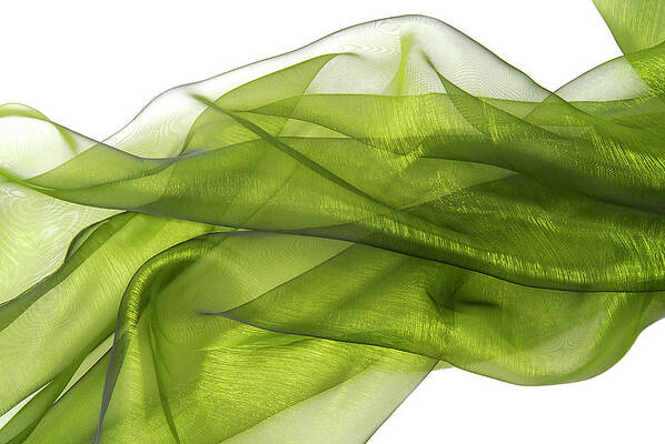 Clothing Photograph - Close Up Of The Wavy Organza Fabric by Severija Kirilovaite