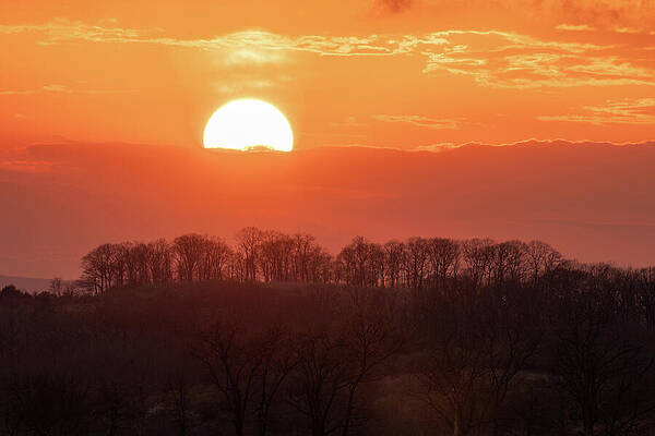 Nature Wall Art featuring the photograph Closeup Sun Setting From Observation Trail by Jason Fink