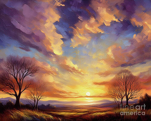 Nature Wall Art featuring the ai art Cloud Drifts by Macro Abundance