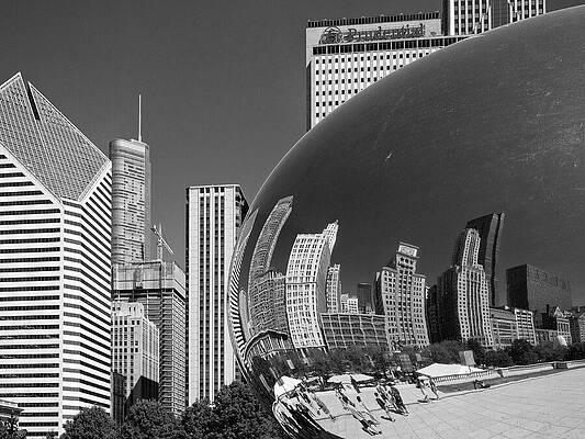 Chicago Photograph - Cloud Gate Millennium Park ATT Plaza by Shankar Adiseshan