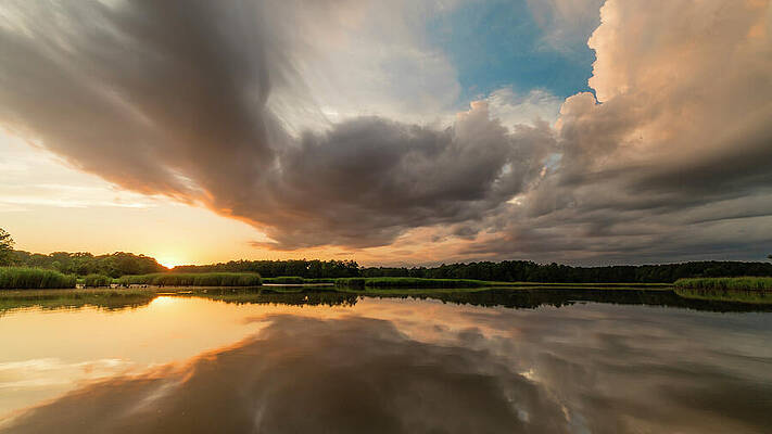Sunset Photograph - Cloudscape by David Fountain