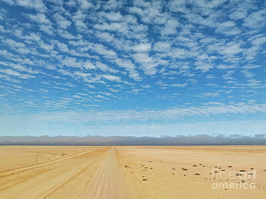 Landscape Photograph - Cloudy Desert Landscape From The C35 Road To Henties Bay, Namibi by Sami Sarkis Photography
