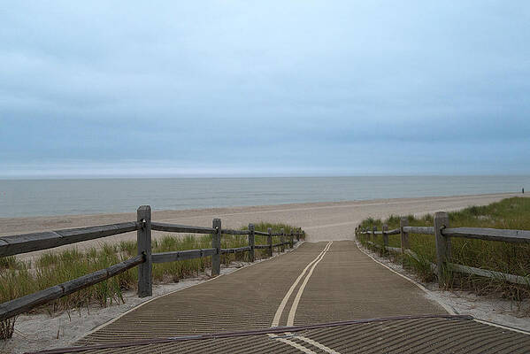 Summer Wall Art featuring the photograph Cloudy Morning Beach Path by Matthew DeGrushe