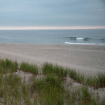 Summer Wall Art featuring the photograph Cloudy Morning Beach Scene by Matthew DeGrushe