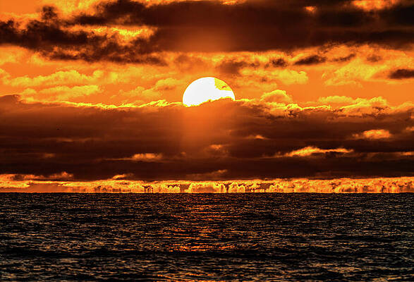 California Wall Art featuring the photograph Cloudy Sunset Carlsbad California by Tommy Farnsworth