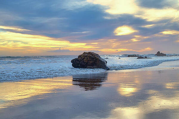 Wall Art featuring the photograph Cloudy Sunset Reflections by Matthew DeGrushe