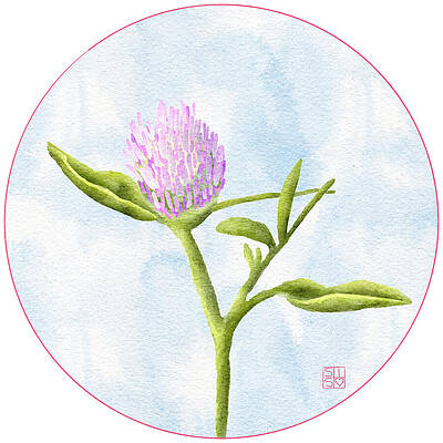 Flower Wall Art featuring the digital art Clover Flower by Snow Iris Studio