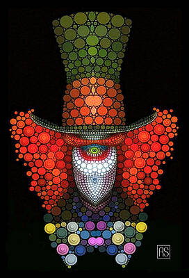 Wall Art featuring the painting Clown by Rafael Salazar