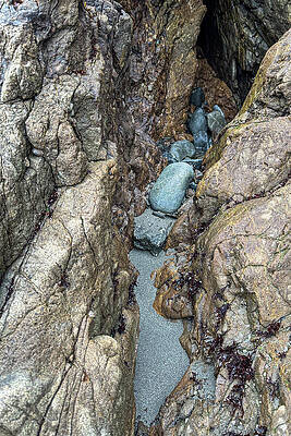 Abstract Photograph - Coastal Crevice by Jean Noren