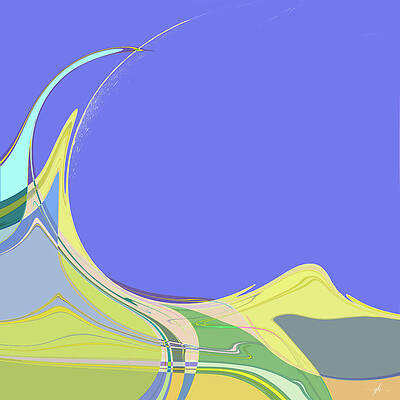 Wall Art featuring the digital art Coastal Excursion by Gina Harrison