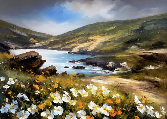 Coastal landscape - Fervenza do Ezaro by Ursula Abresch