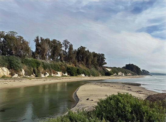 Coastal Landscape with Sandy Beach Photograph