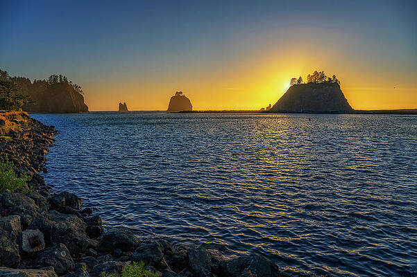Wall Art featuring the photograph Coastal Sunset At La Push Beach In Washington State, Olympic National Park Area by Miroslav Liska