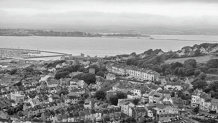 Quiet Coastal Town Overlook Wall Art