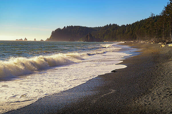 Wall Art featuring the photograph Coastal View Of Rialto Beach In Washington State by Miroslav Liska